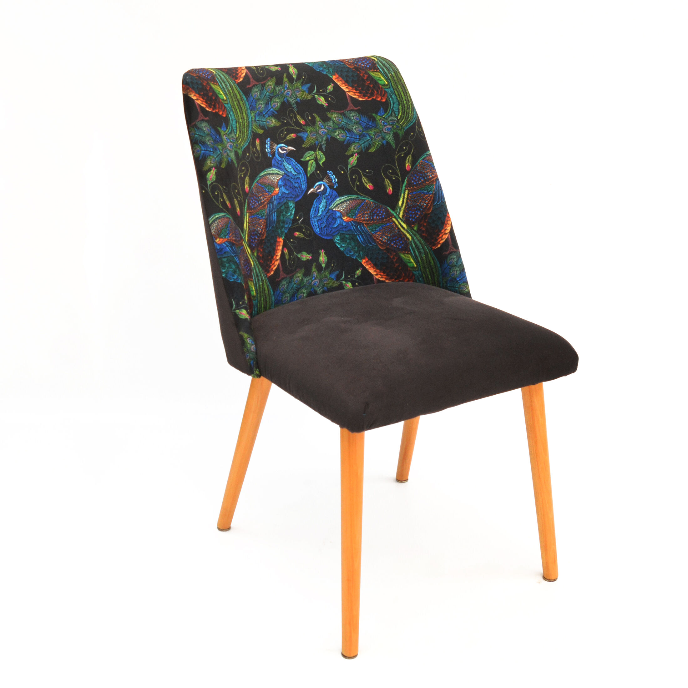 1960s modern upholstered chair, "patyczak", Słupskie Fabryki Mebli, Poland