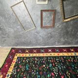 Oltenian floral carpet large size handmade in wool in Romania 283x183cm