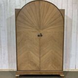 Penderie anglaise art déco en noyer des années 1930