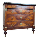 19th Century Restoration Period Flamed Mahogany Chest of Drawers