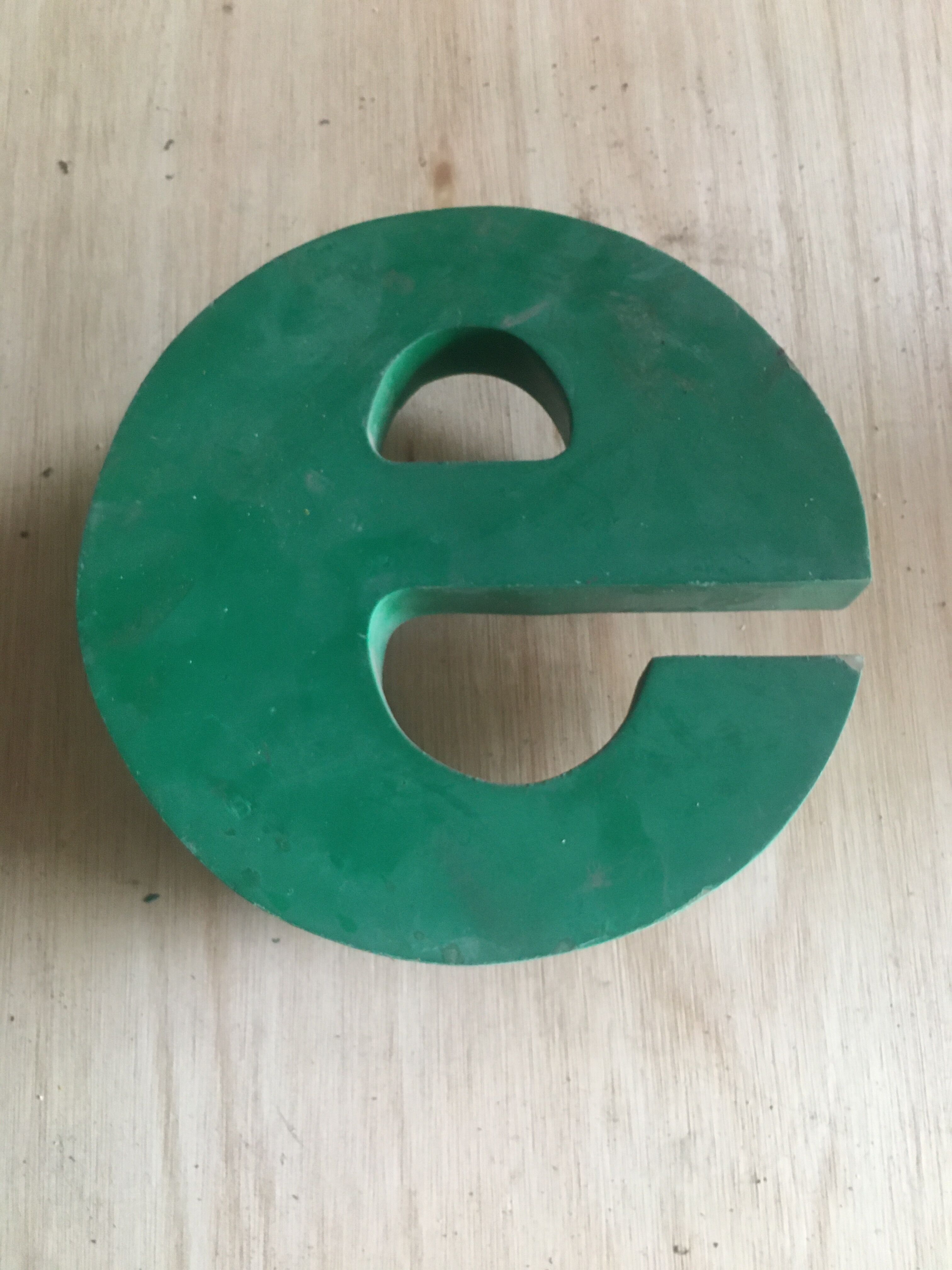 Industrial letter in zinc
