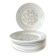 Lunéville dessert plates, flowers, Fontainebleau decor