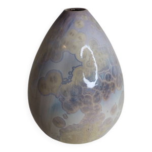 Vase en céramique cristallisée