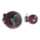 Pair of vintage chrome metal eyeball wall lights from the 70s