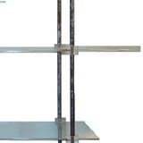Modernist steel shelf and Altuglas