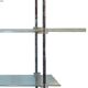 Etagère moderniste en acier et Altuglas