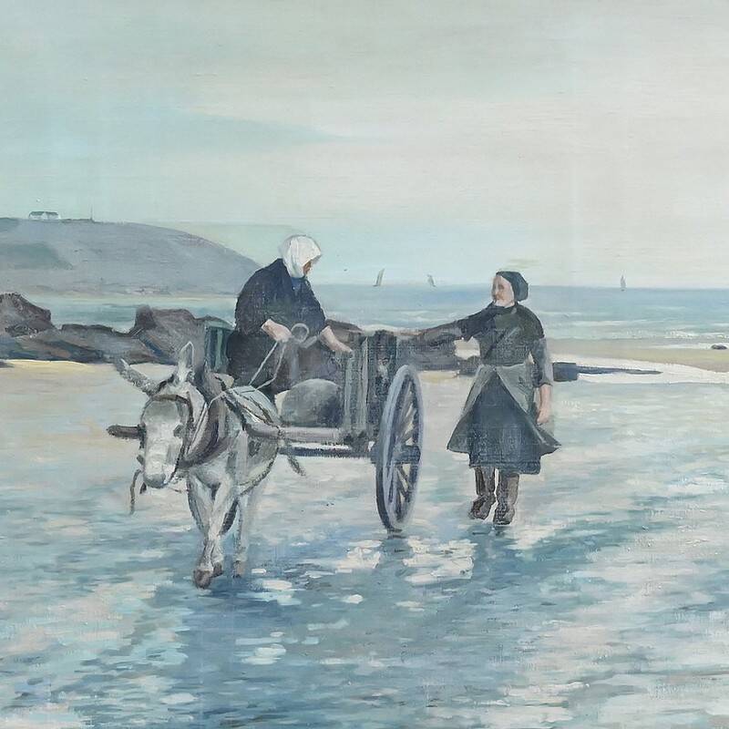 Large Painting “Les Goémoniers”, by A. Le Guen – 1969
