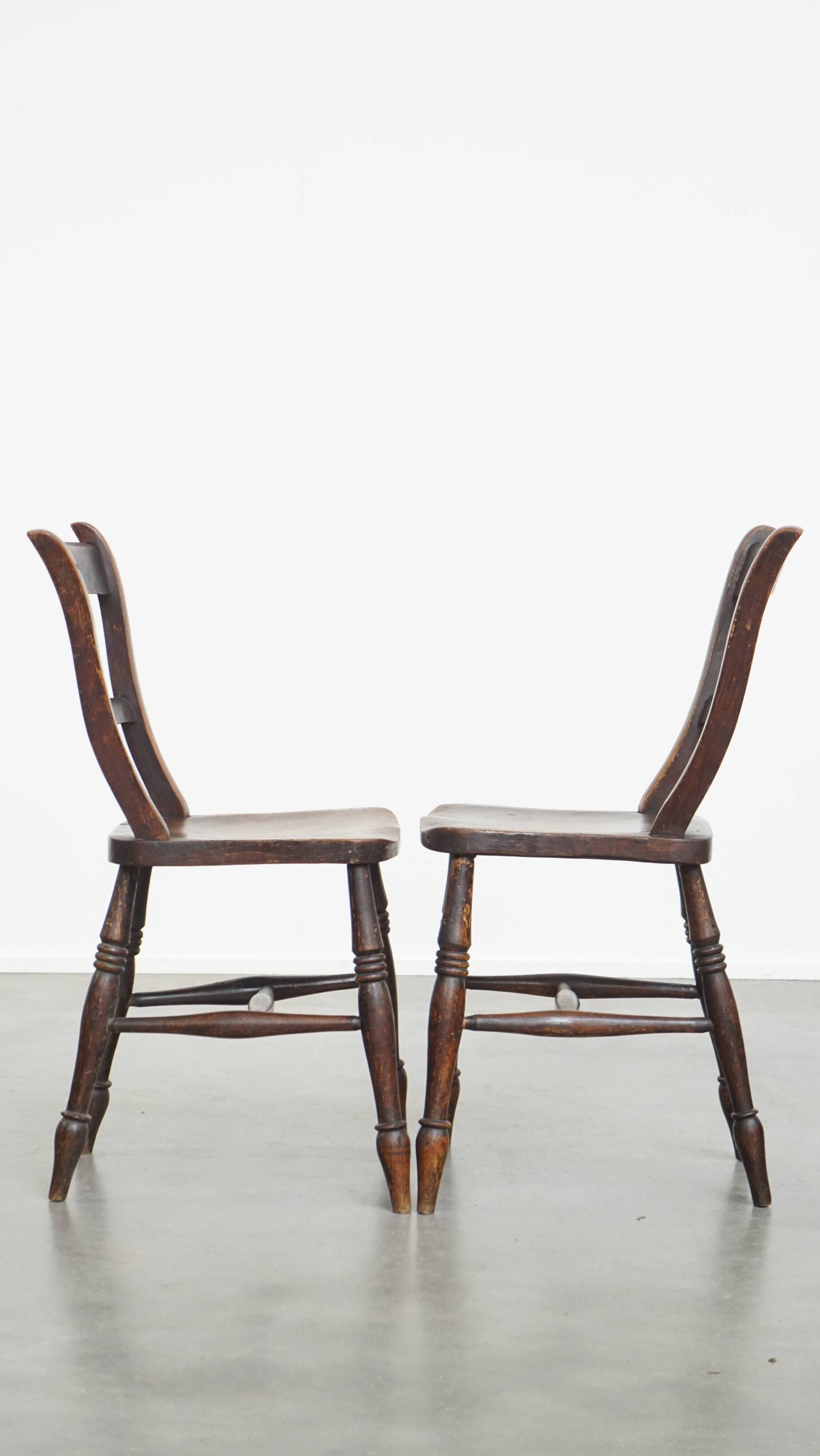 Set of 10 Antique English Oxford Dining / Kitchen Chairs