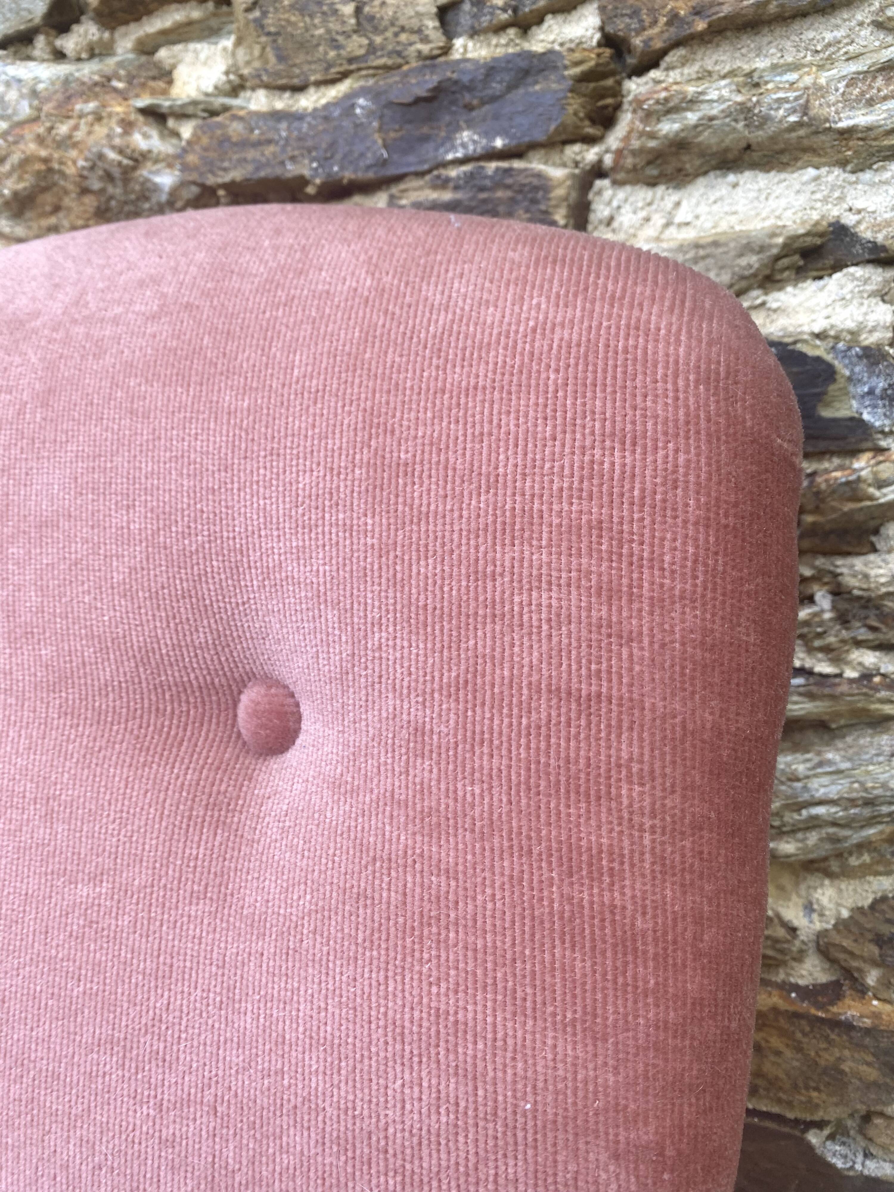 Toad armchair, vintage velvet fireside chair