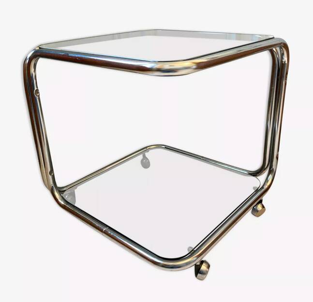 Table basse à double niveau des années 1970