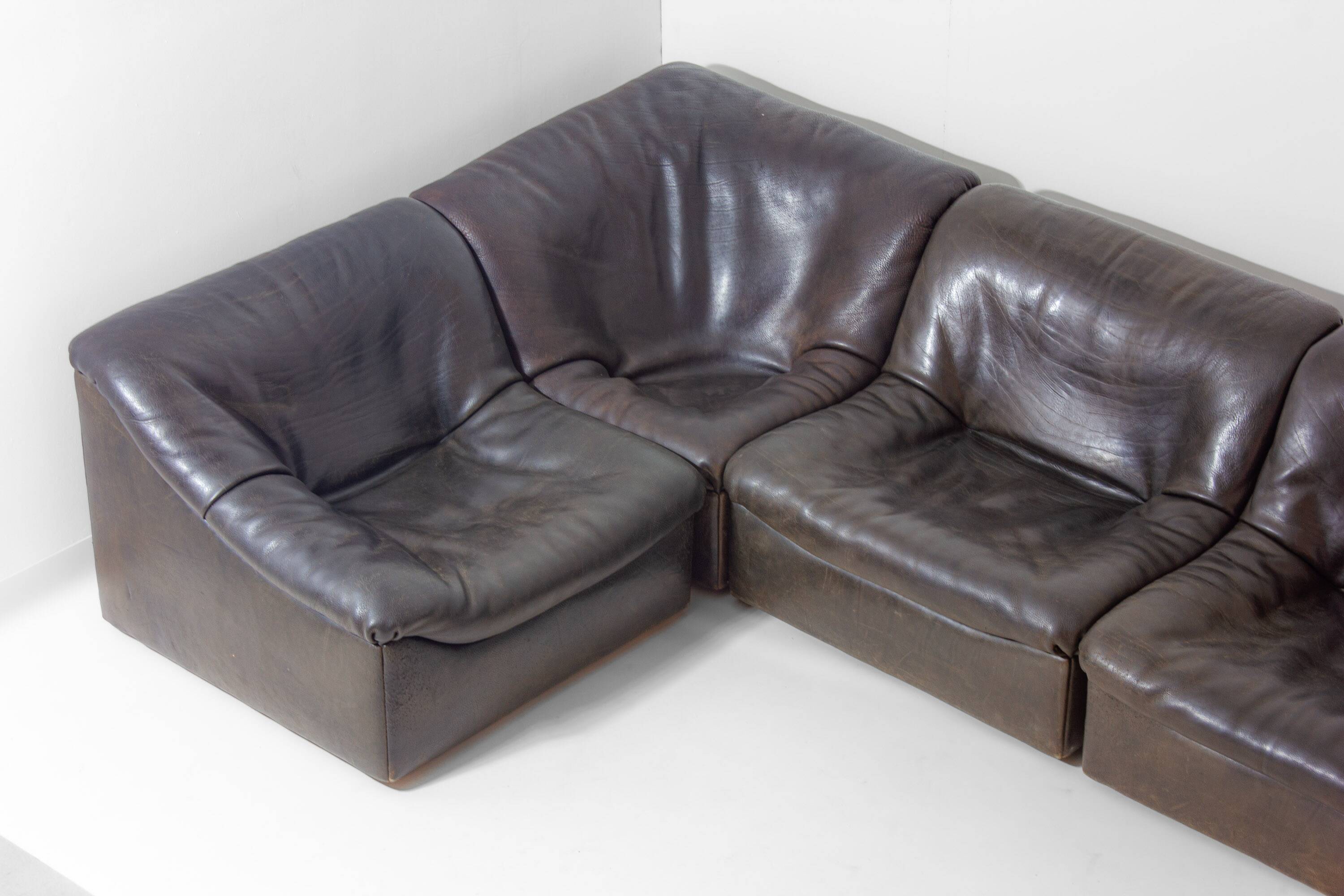 Large De Sede 'DS-46' Modular Sofa with armchair, Switzerland 1970s
