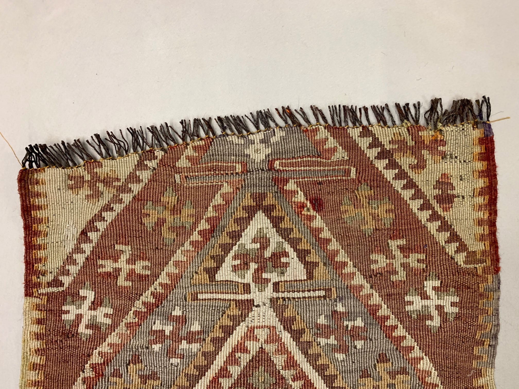 Vintage turkish kilim 78x48 cm shabby wool