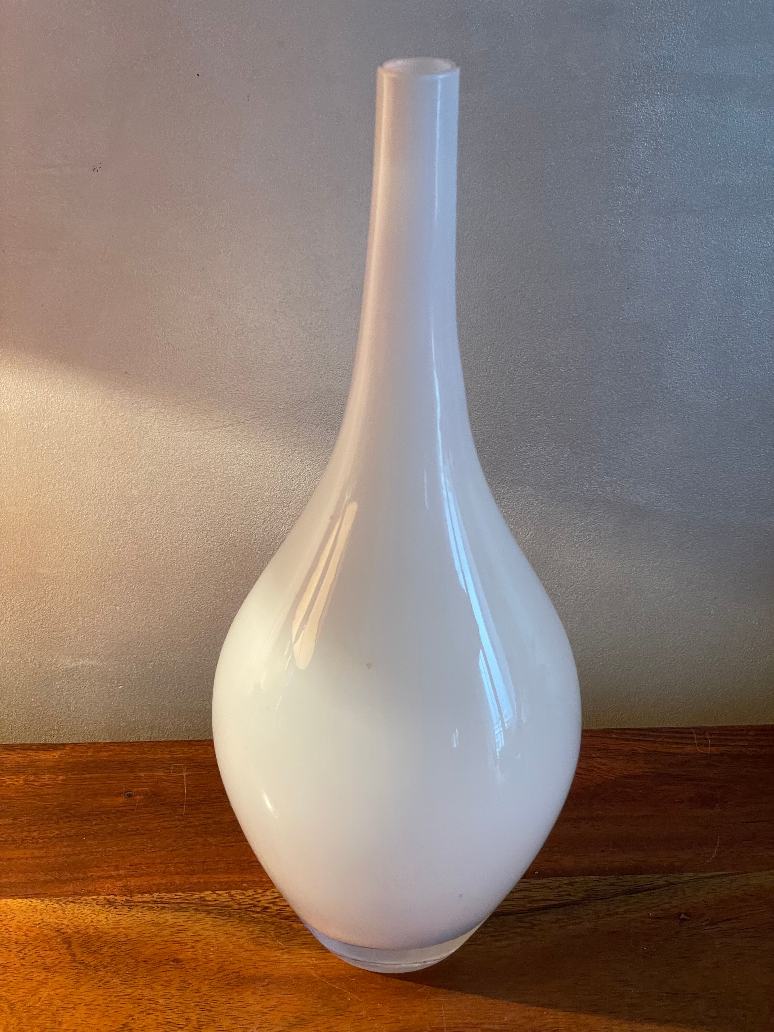 White opaline soliflore vase
