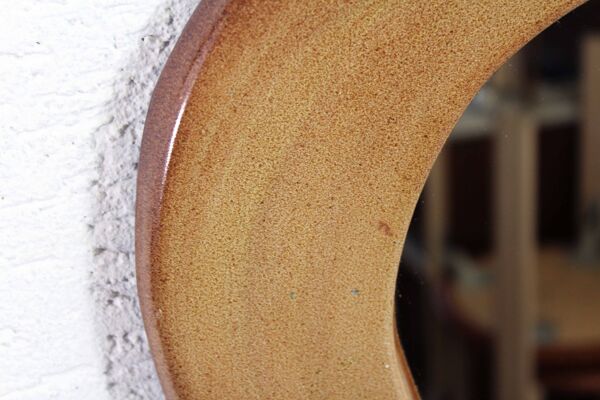 Miroir ''pomme'' en céramique 1970