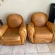 Leather club armchair
