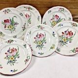 5 dessert plates 22.7 cm Lunéville reverbere model