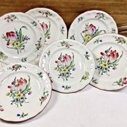 5 assiettes à dessert Lunéville modèle Réverbère