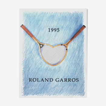 Affiche officielle Roland Garros 1995 par Donald Lipski