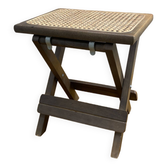 Folding cane stool