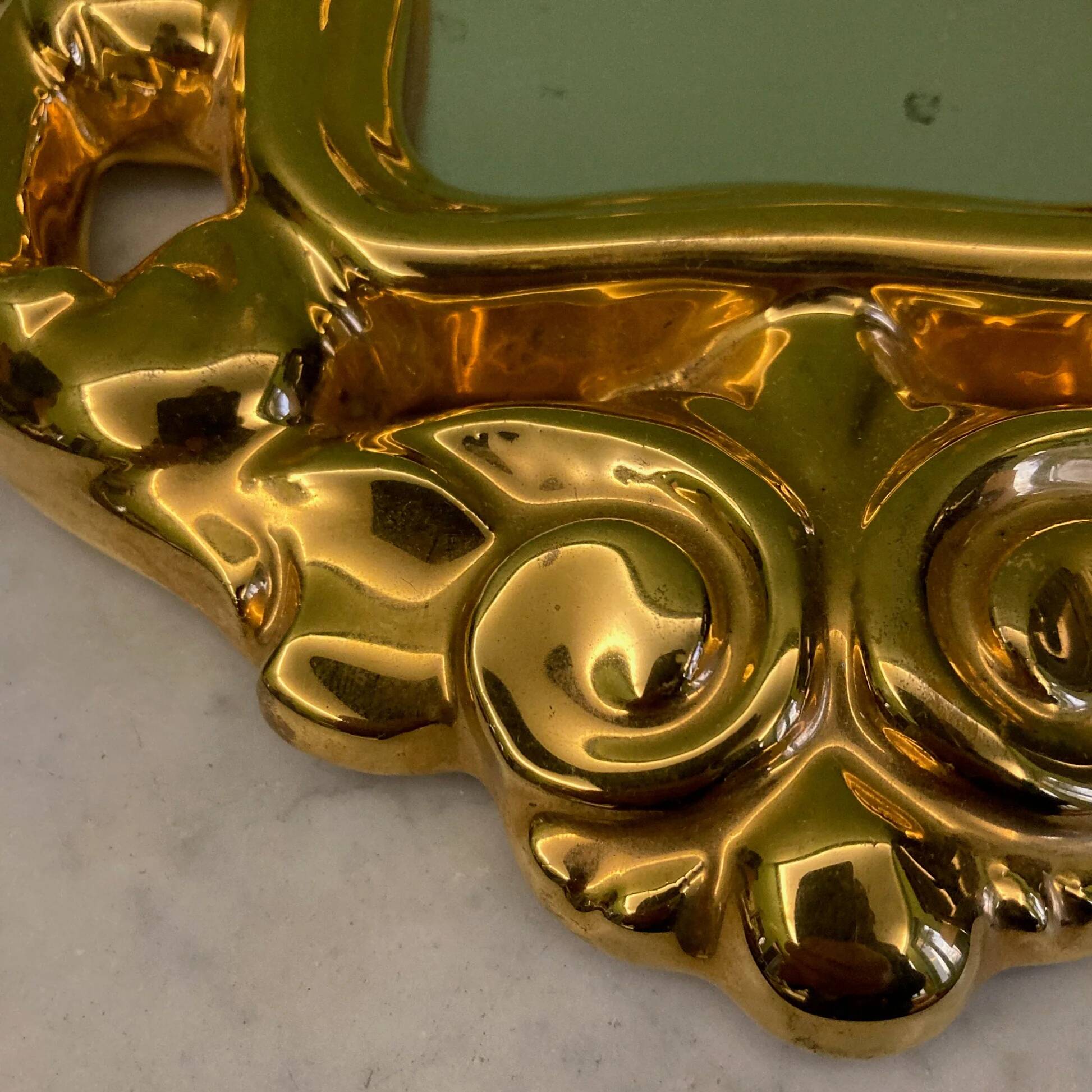 Lembo François | Golden ceramic mirror | MCM | Rocaille