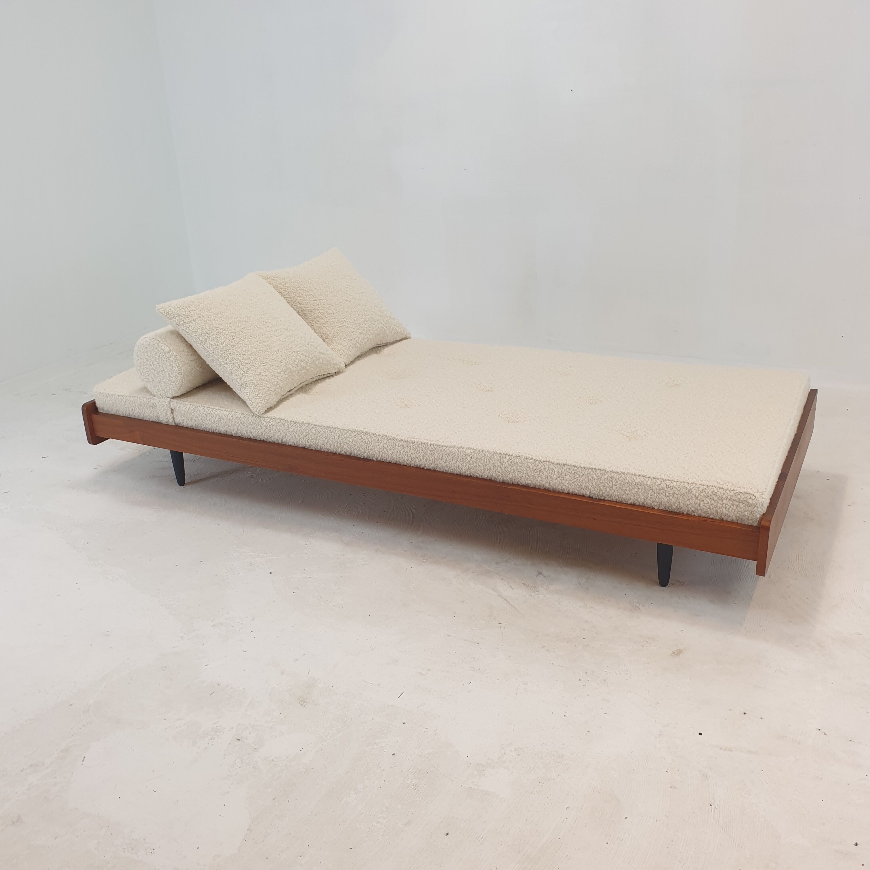 Teak Daybed with Cushions and Bolster, 1960s