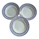 3 antique deep plates from Badonviller