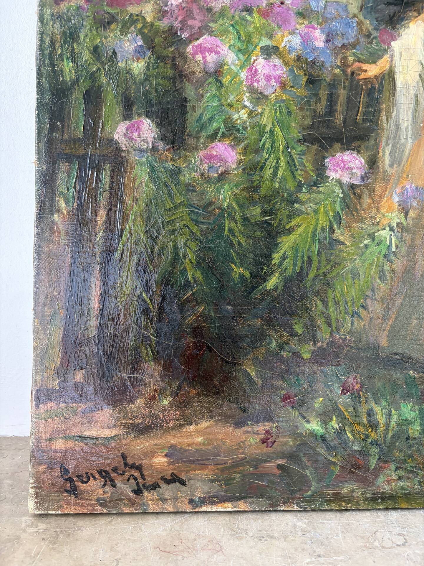 “La proposition”, huile sur toile signée