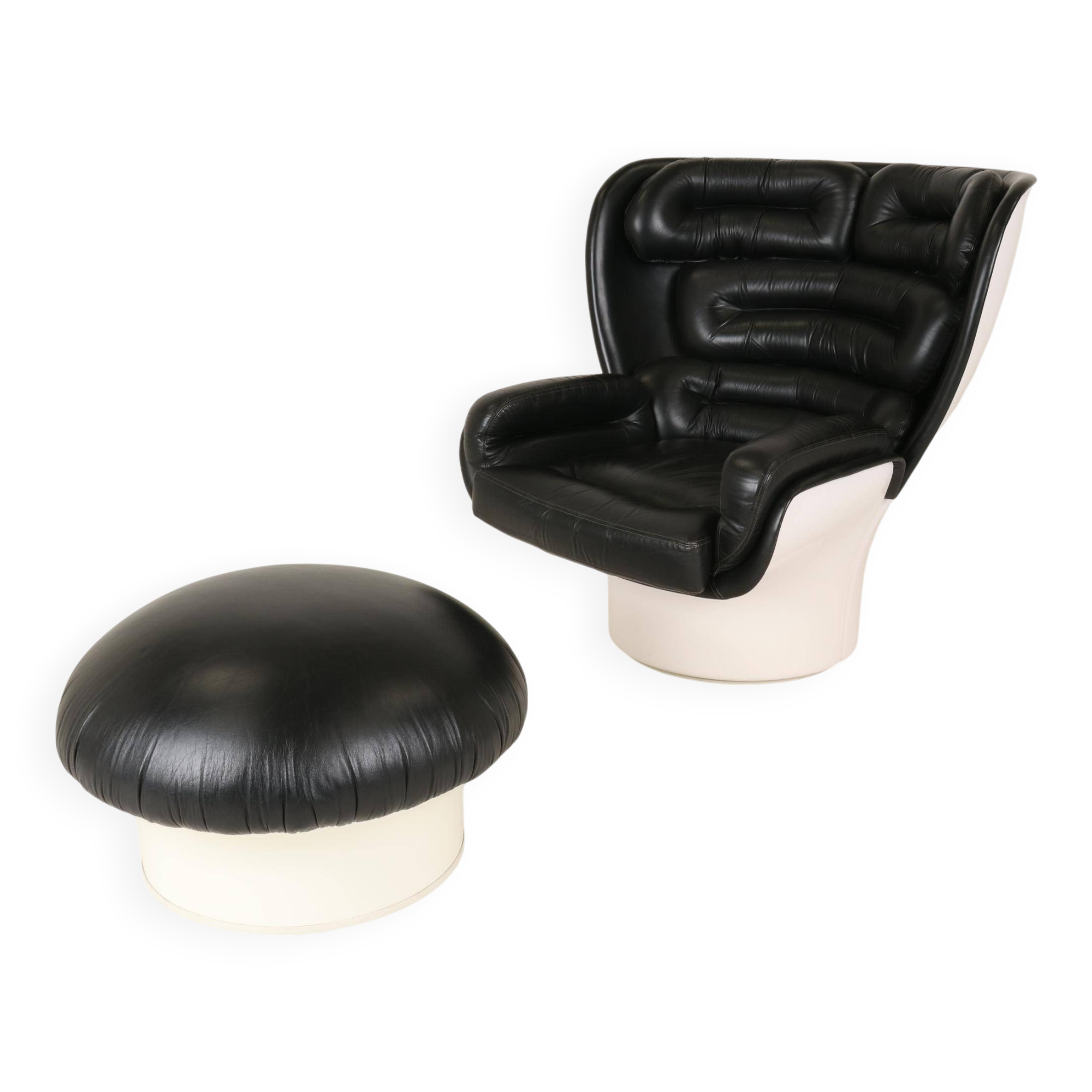 Elda Chair and Ottoman by Joe Colombo for Comfort, Italy, 1970s
