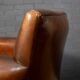Ensemble de fauteuils en peau de mouton hollandais avec repose-pied