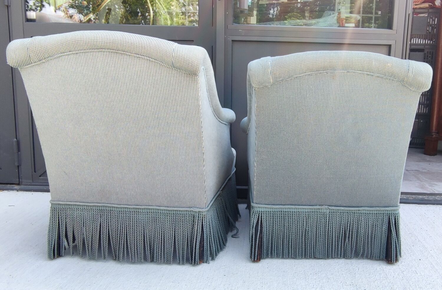 Pair of toad armchairs