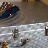 Old hammered metal suitcase