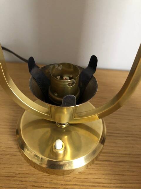 Solid brass tuning fork lamp from the 50s/60s