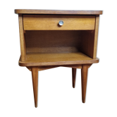 Chevet en bois blond vintage, années 50-60