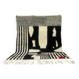 Black wool rug 250cm x 150cm