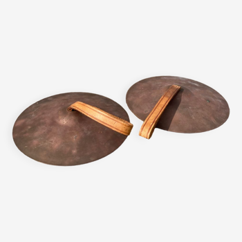 Pair of brass cymbals