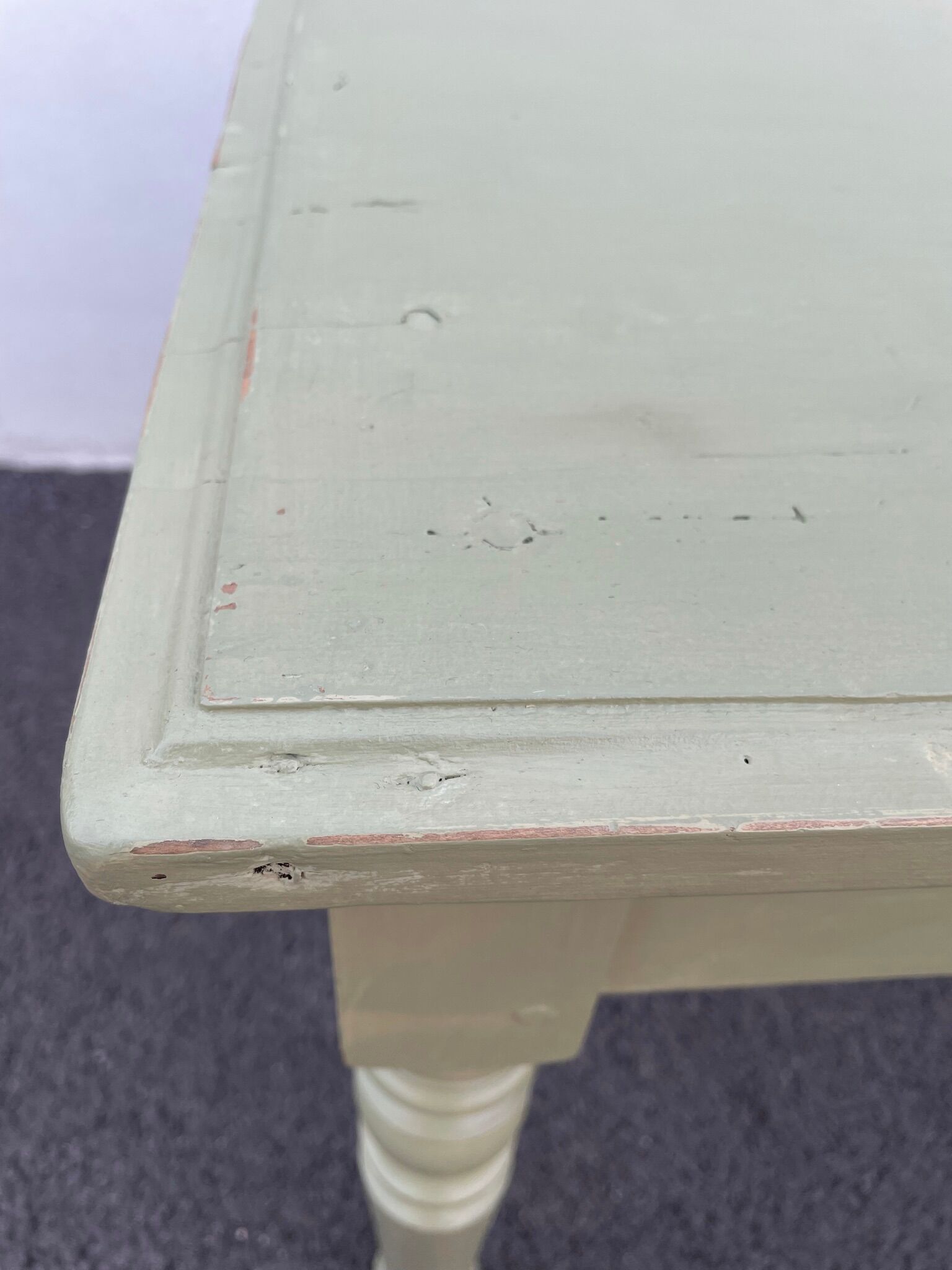 Painted wooden farmhouse table L120