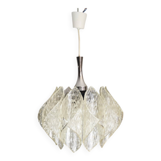 Transparent lucite acrylic hanging lamp by ME Marbach Leutchen Germany