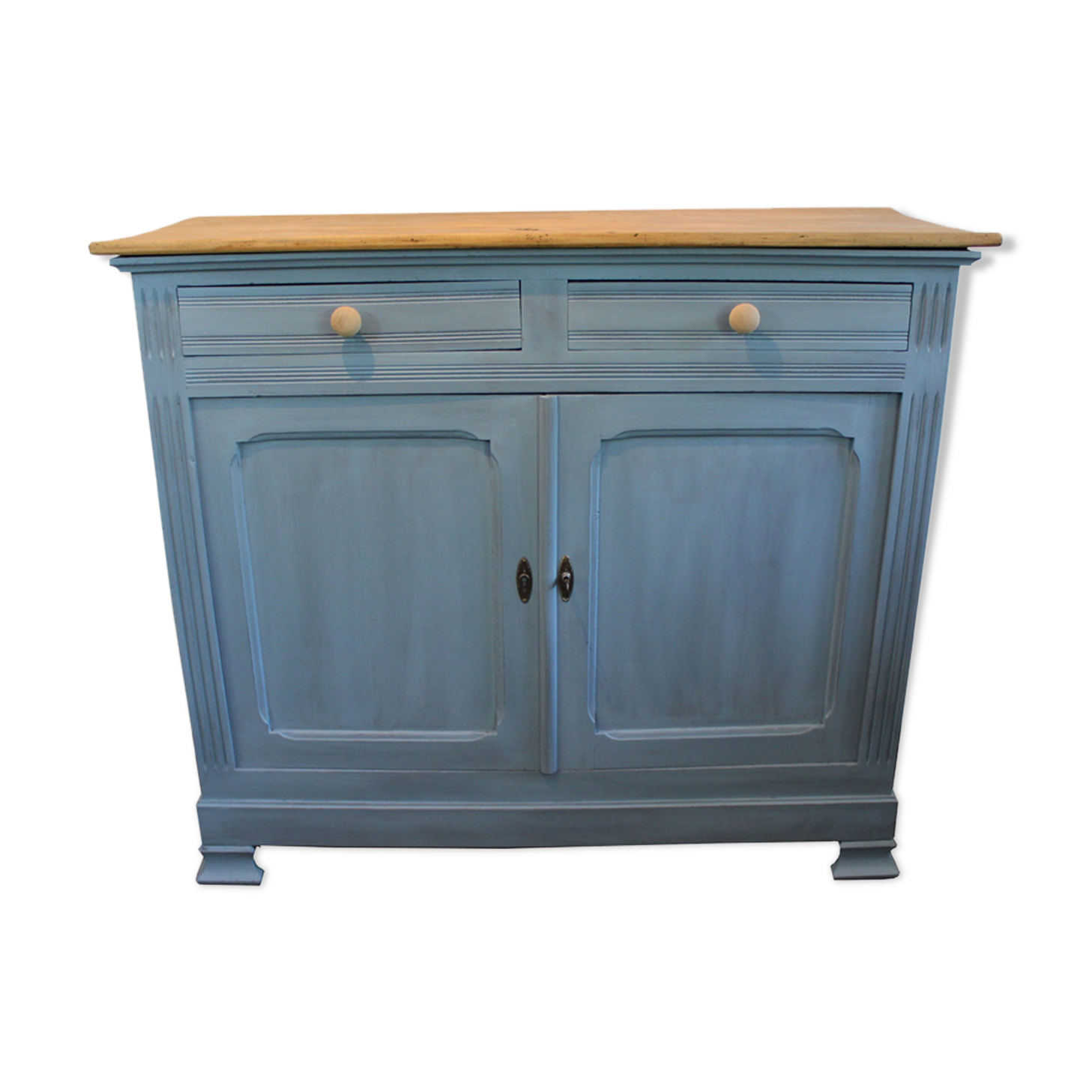 Blue and patinated Parisian buffet