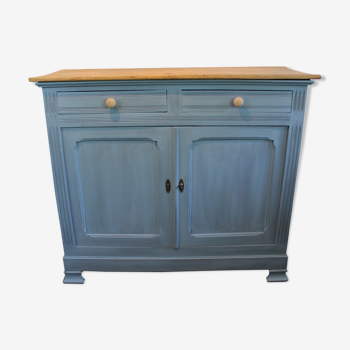 Blue and patinated Parisian buffet