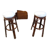 Rattan bar with its stools