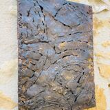 Set of three brutalist wall sculptures, by Irv Bramberg, vintage