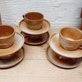 Set 6 cup glazed sandstone