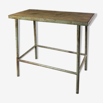 Industrial high table metal and wood