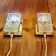 Pair of glass wall lights scandinavian design 1950.