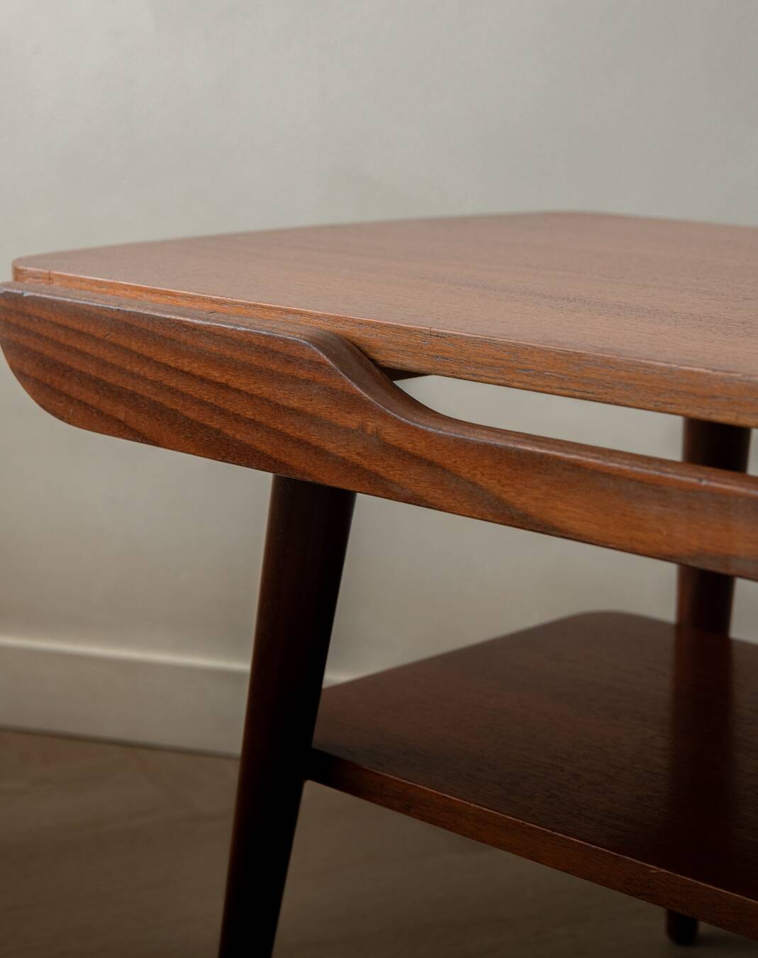 Vintage Teak Coffee Table Louis van Teeffelen Attributed Reversible Top