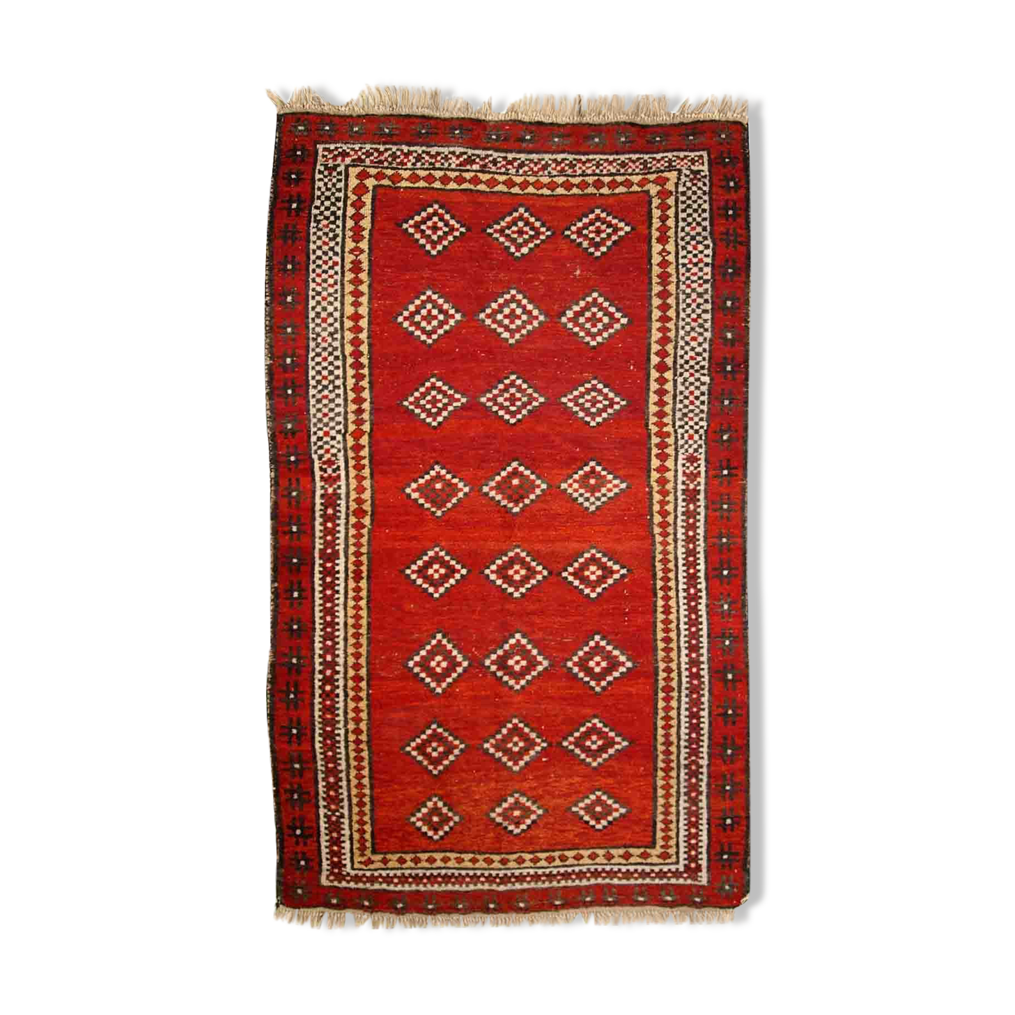 Old Uzbek Gulyam handmade carpet 104cm x 170cm