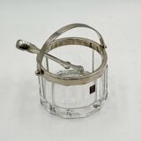 Arnolfo Di Cambio Vintage Ice Bucket in Crystal and Metal, 1980s