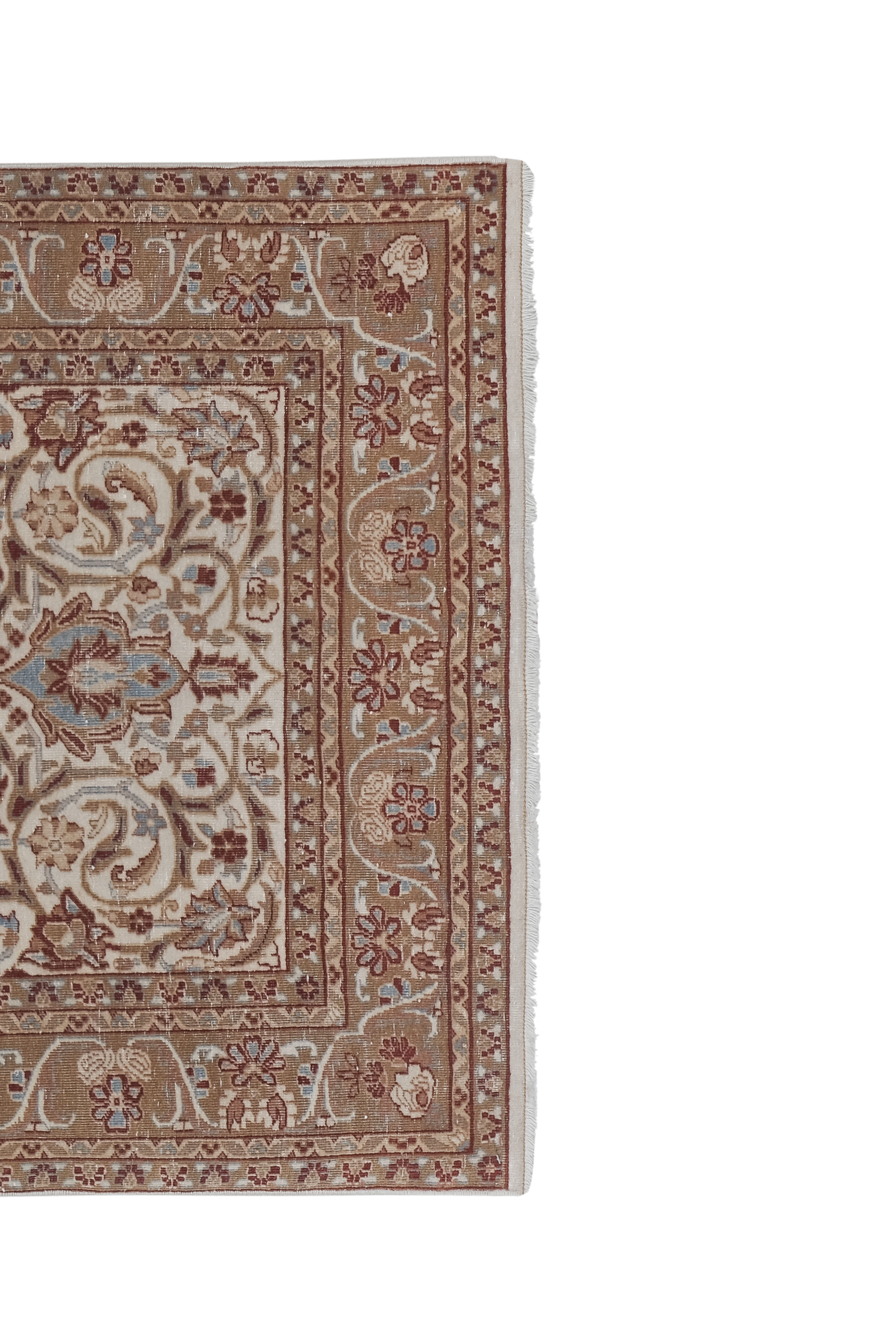 Mid-Century Modern Anatolia Faded Colors Low Pile Rug with Medallion 2'10" X 5'