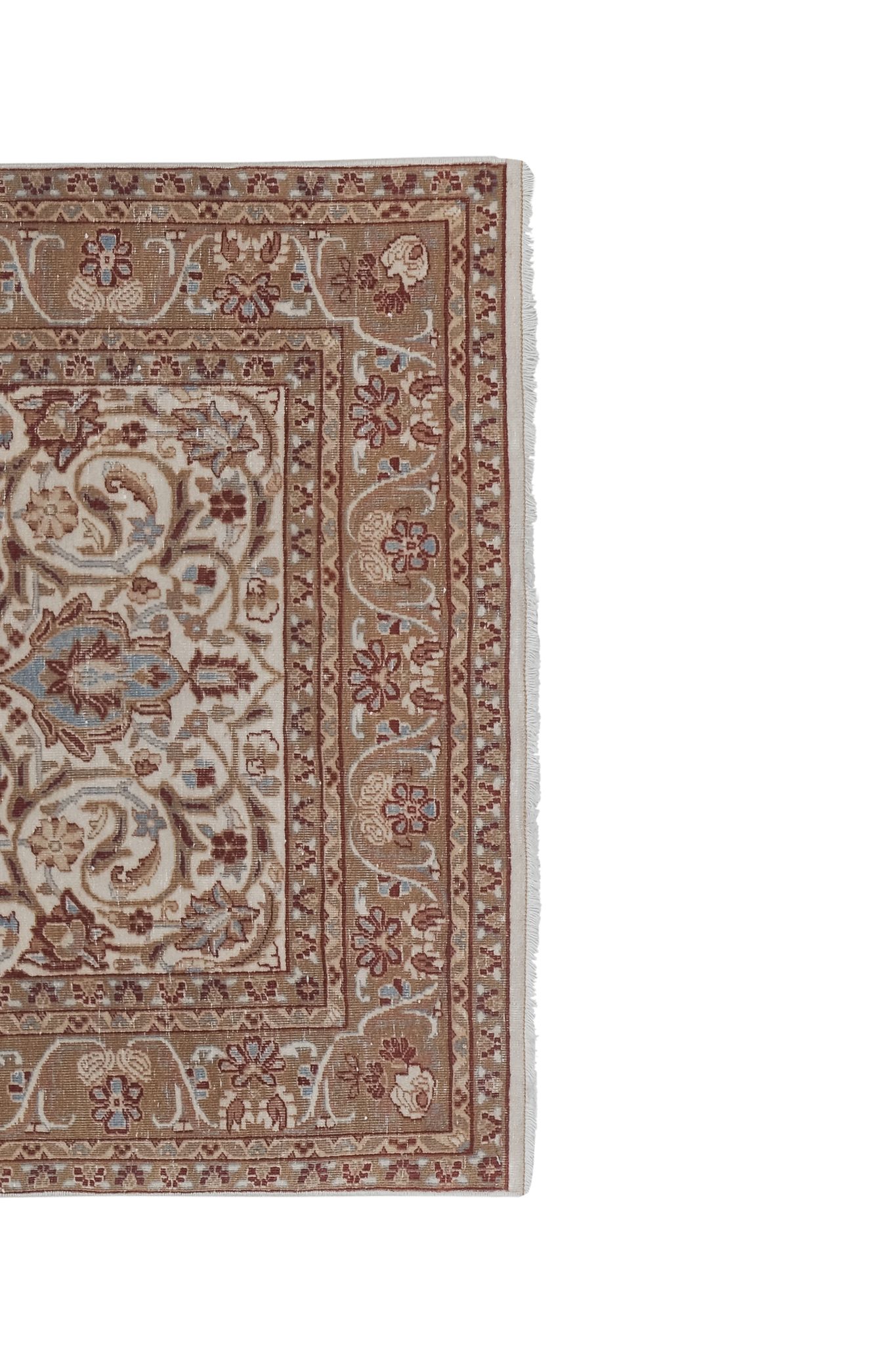 Mid-Century Modern Anatolia Faded Colors Low Pile Rug with Medallion 2'10" X 5'