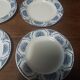 Flat plates set of six ironstone Saint Amand Egypt decoration